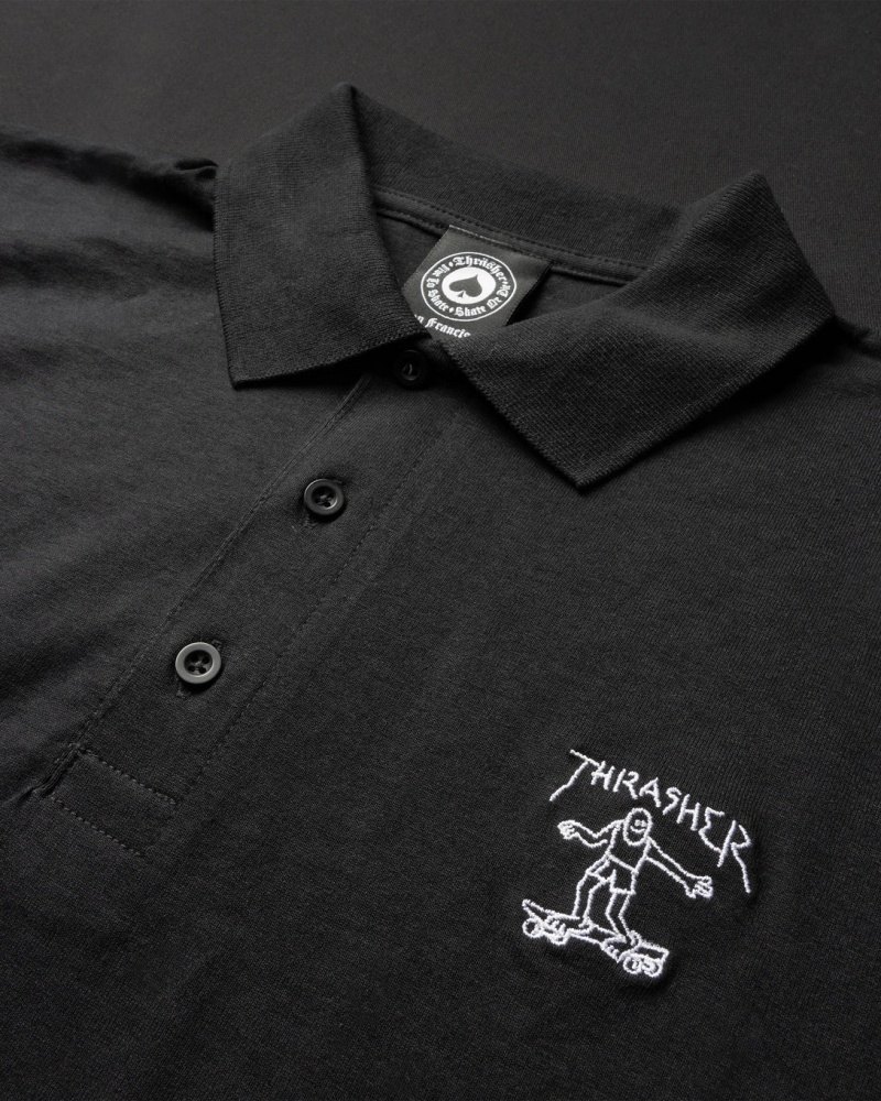 Polos Thrasher Magazine Little Gonz Polo Negros | BZF-781259