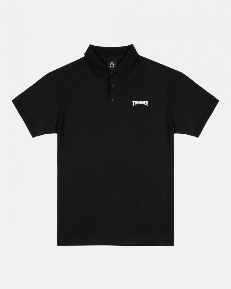 Polos Thrasher Magazine Thrasher Polo Negros | XTN-483910
