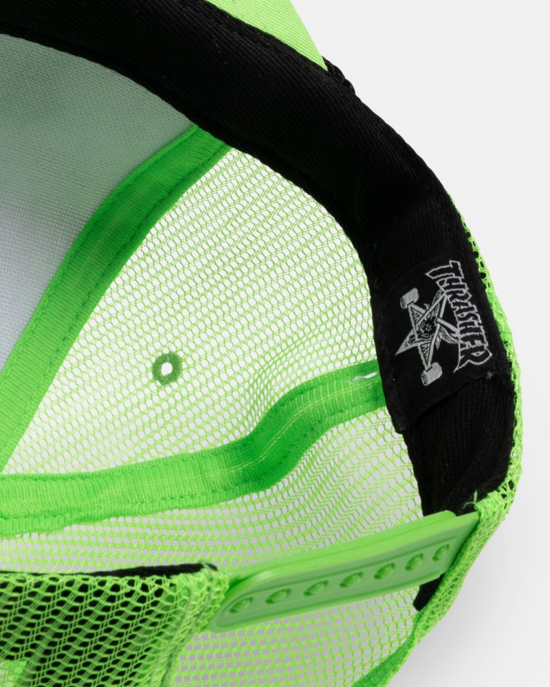 Sombreros Thrasher Magazine Ellipse Trucker Verdes | UNM-453291