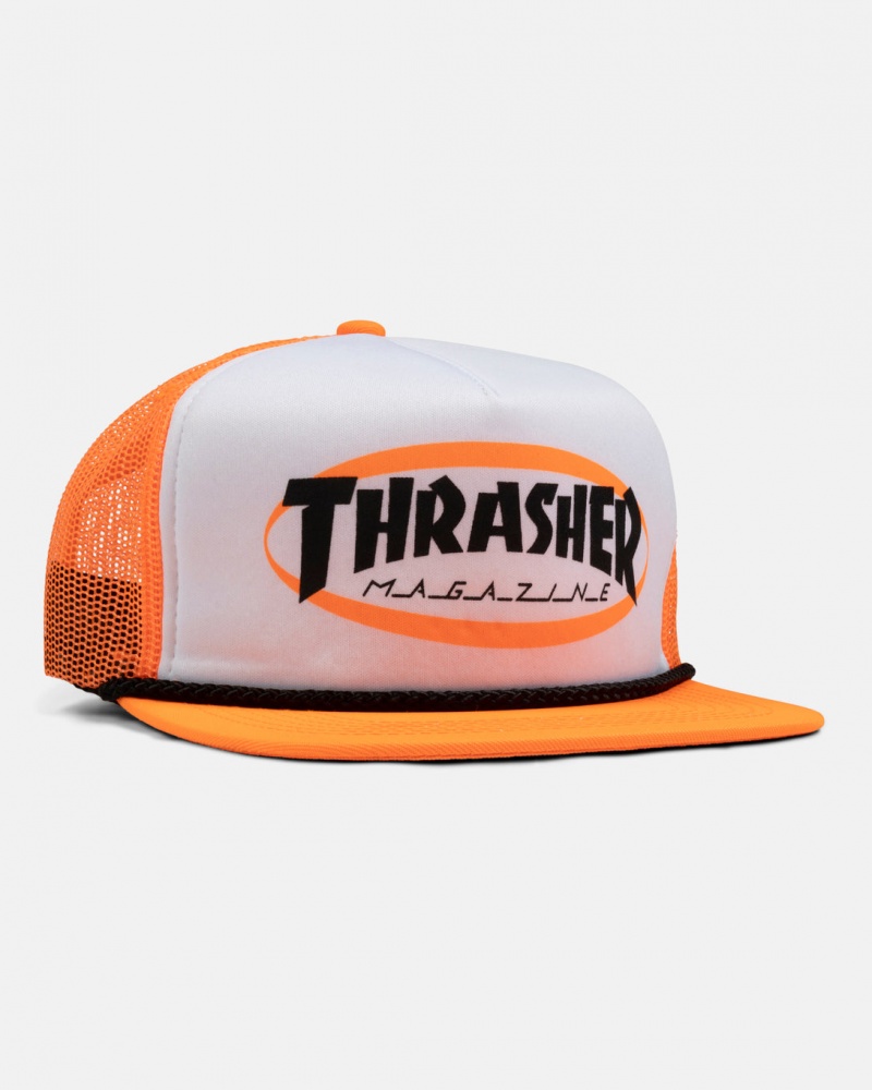 Sombreros Thrasher Magazine Ellipse Trucker Naranjas | DTO-290716