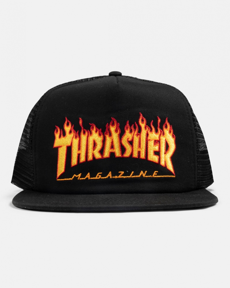 Sombreros Thrasher Magazine Flame Trucker Negros | RIT-472501