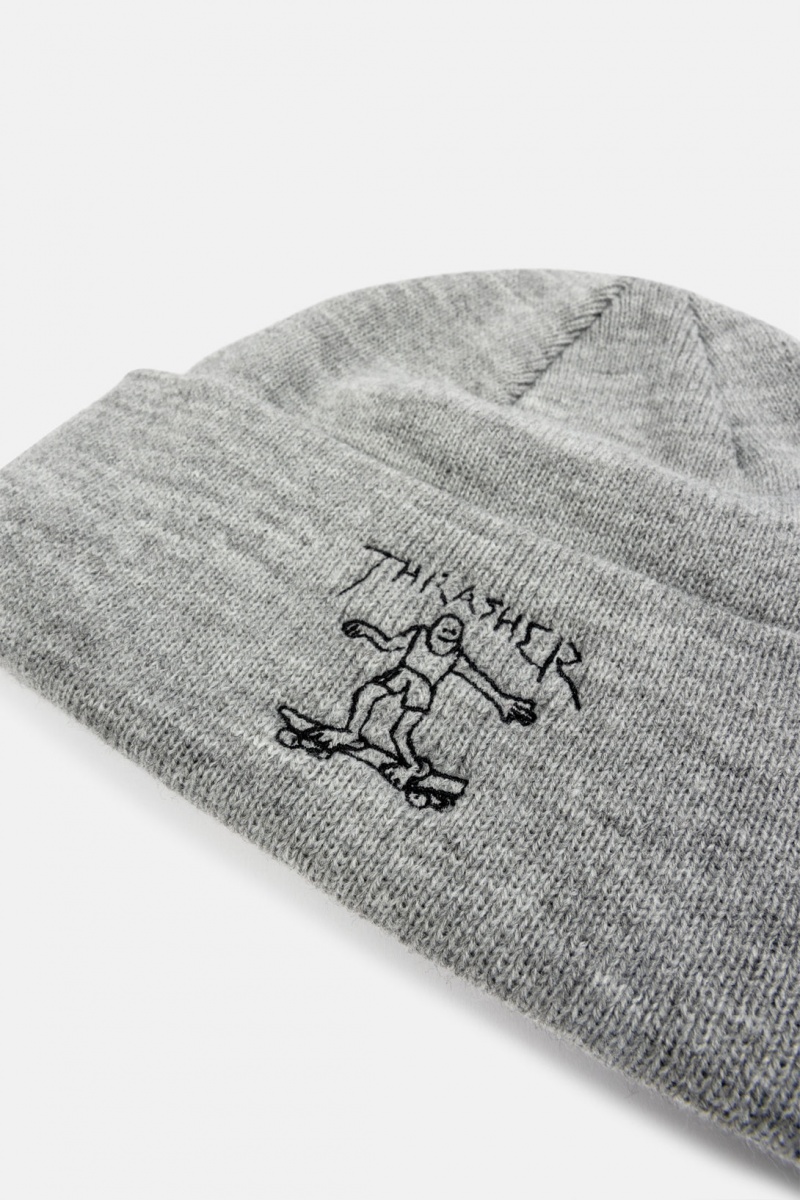 Sombreros Thrasher Magazine Gonz Beanie Grises | LVA-483571