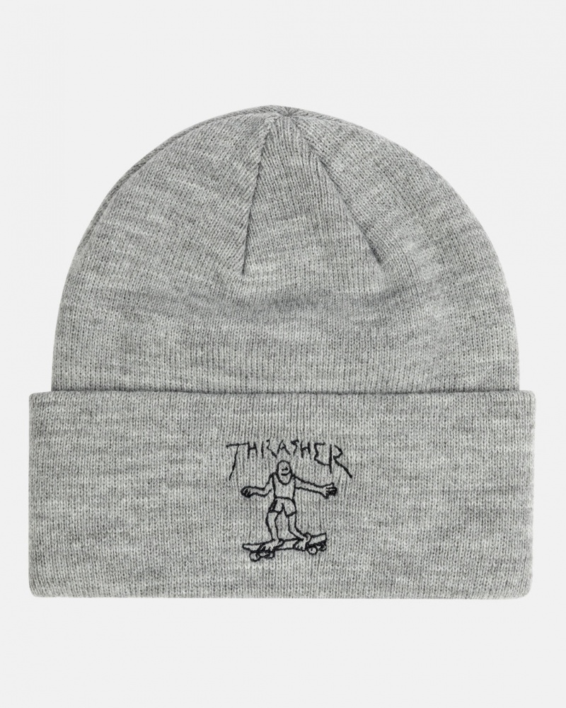 Sombreros Thrasher Magazine Gonz Beanie Grises | LVA-483571