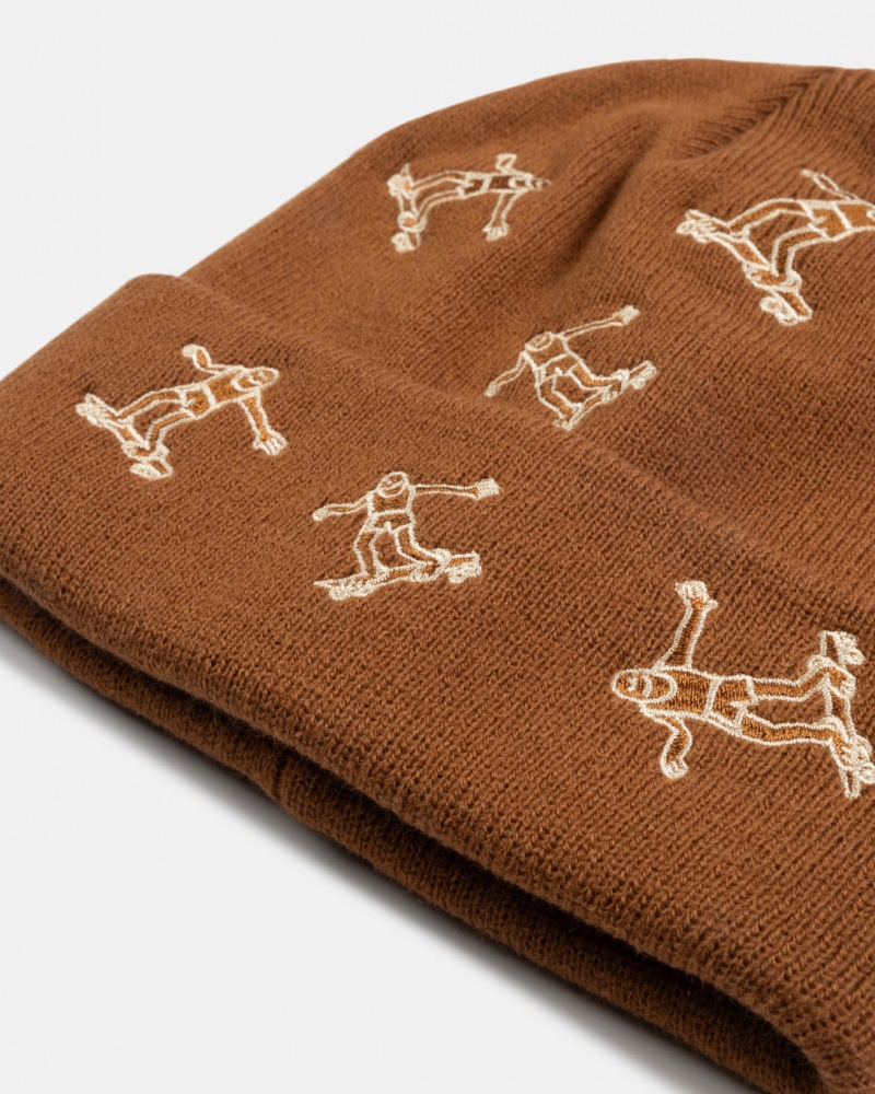 Sombreros Thrasher Magazine Gonz PATTERN All-Over Beanie Marrom | NCV-082963