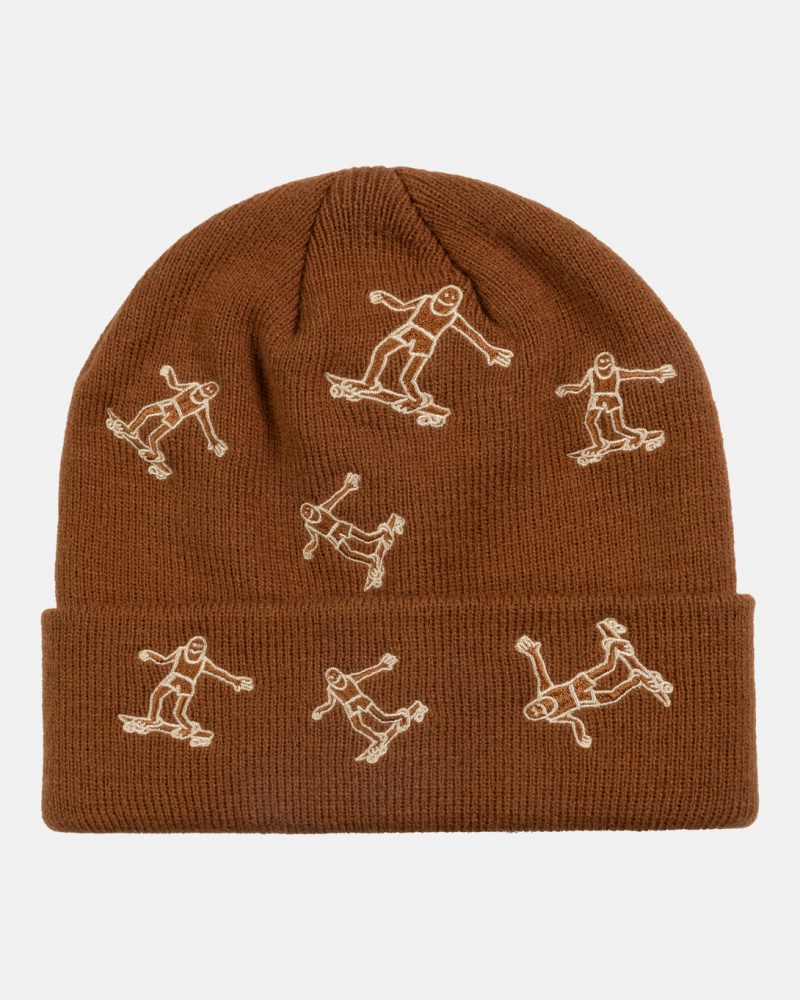 Sombreros Thrasher Magazine Gonz PATTERN All-Over Beanie Marrom | NCV-082963