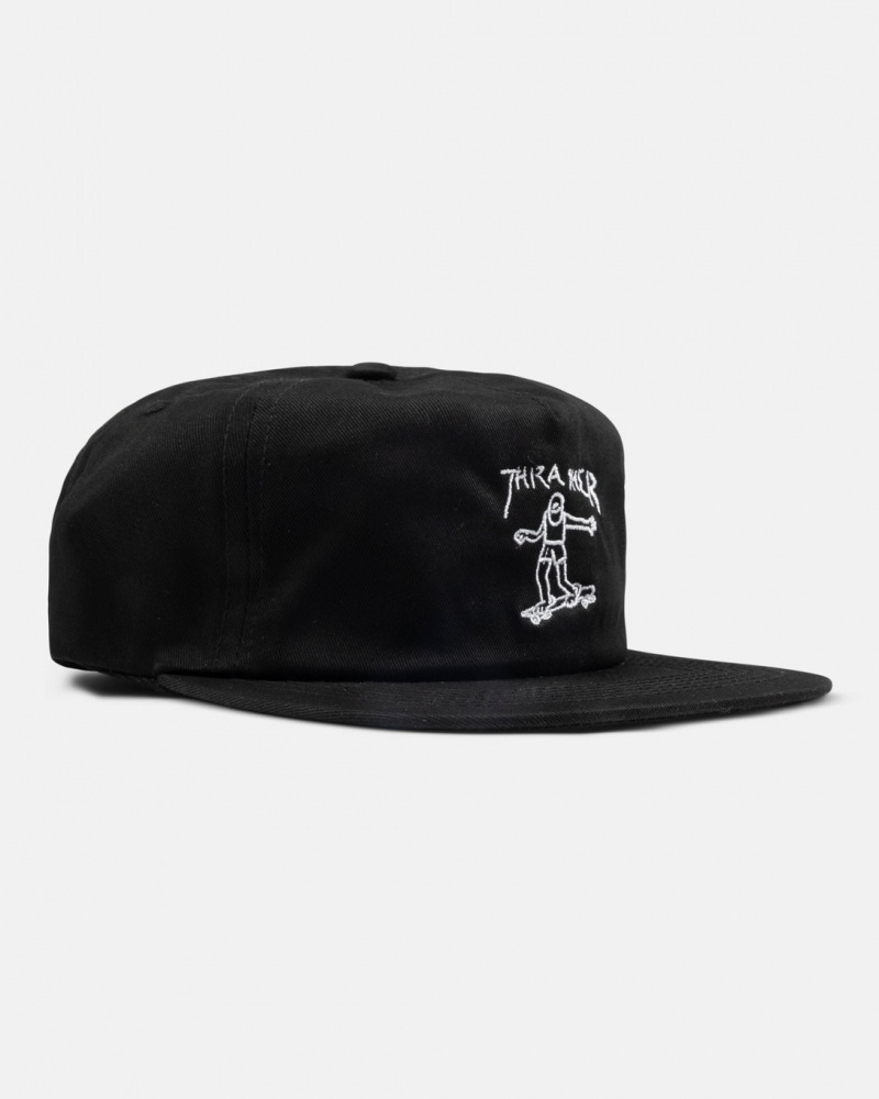Sombreros Thrasher Magazine Gonz Snapback Negros | BWP-627183