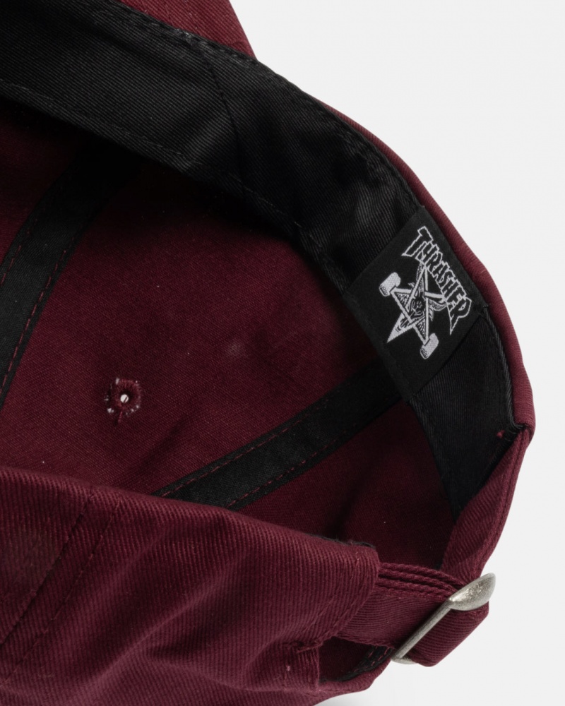 Sombreros Thrasher Magazine New Religion Old Timer Hat Vino Granate | RLS-089613