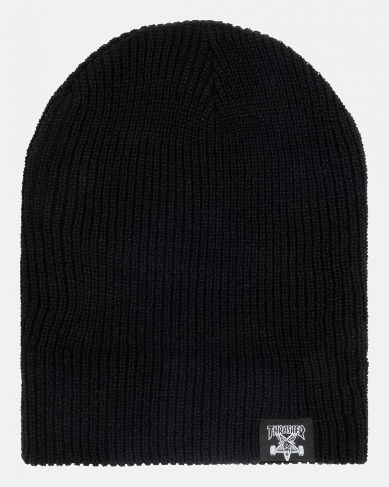 Sombreros Thrasher Magazine Skate and Destroy Beanie Negros | WDX-980764