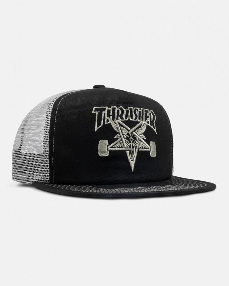 Sombreros Thrasher Magazine Skategoat Trucker Negros Grises | QWP-370296