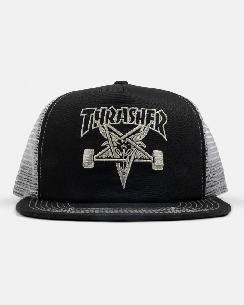 Sombreros Thrasher Magazine Skategoat Trucker Negros Grises | QWP-370296