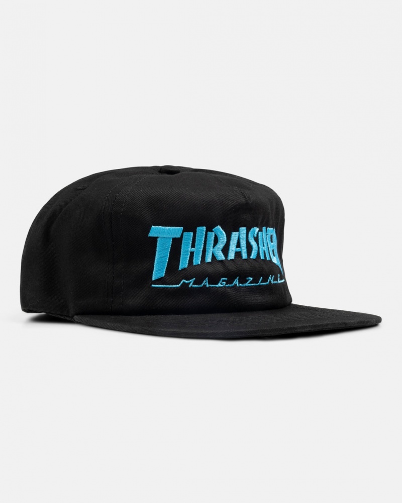 Sombreros Thrasher Magazine THRASHER MAG Snapback Negros | WYU-345670
