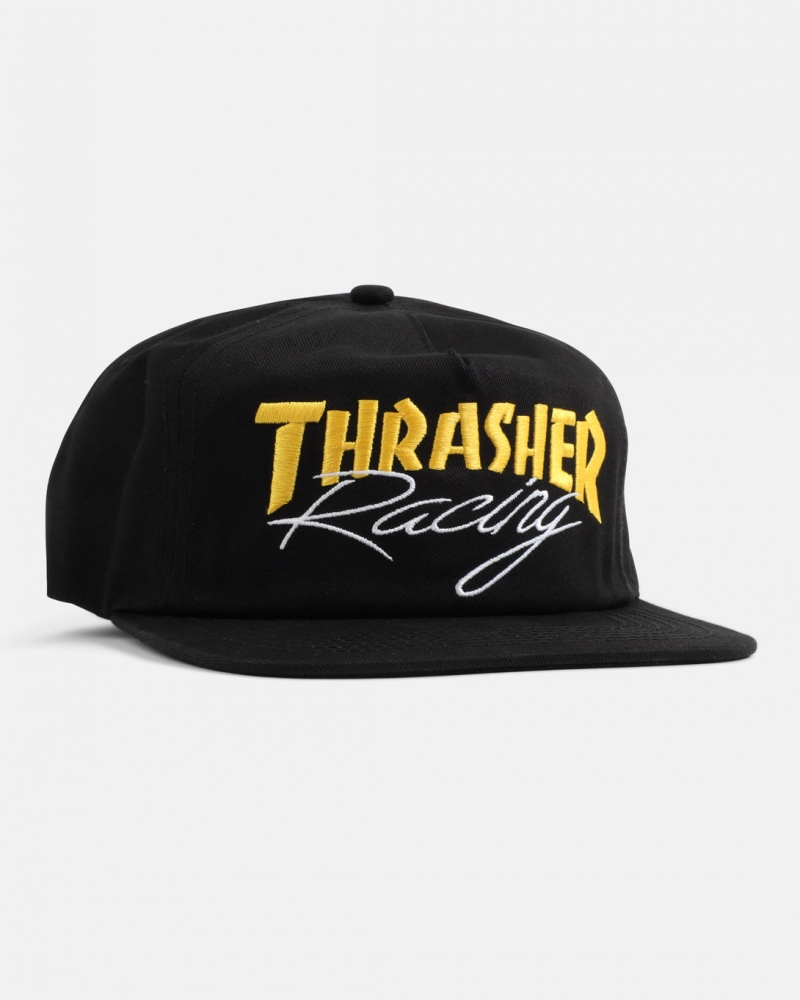 Sombreros Thrasher Magazine Thrasher Carreras Snapback Negros | ALV-674190