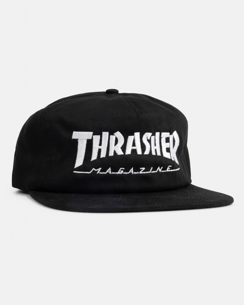 Sombreros Thrasher Magazine Thrasher Snapback Negros Blancos | VEA-573982