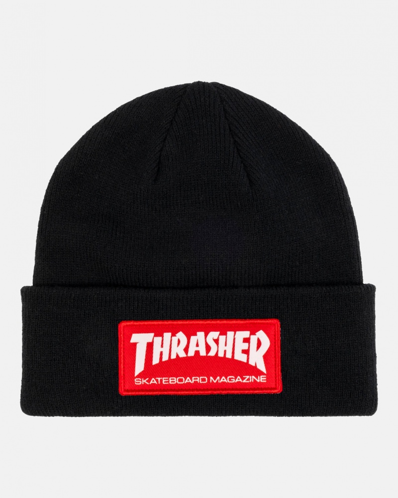Sombreros Thrasher Magazine Thrasher patch Beanie Negros | RKI-530249