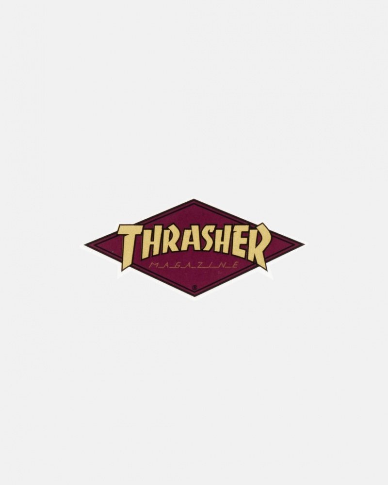 Stickers Thrasher Magazine Diamond Sticker Vino Granate | CRA-876049