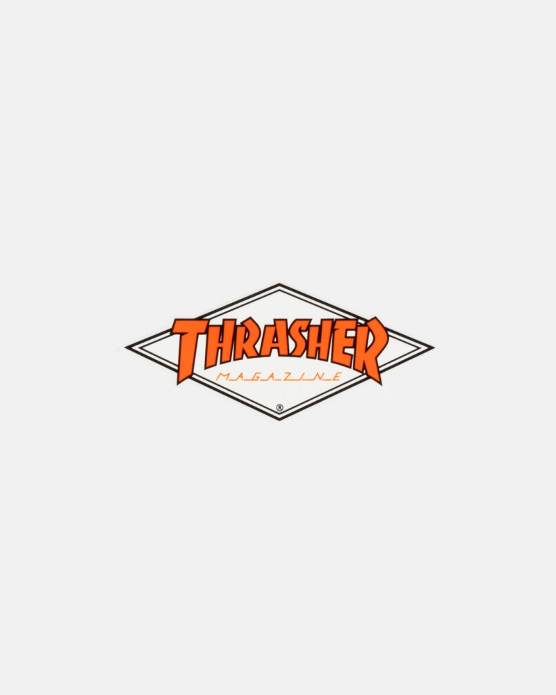 Stickers Thrasher Magazine Diamond Sticker Blancos | YHG-721638