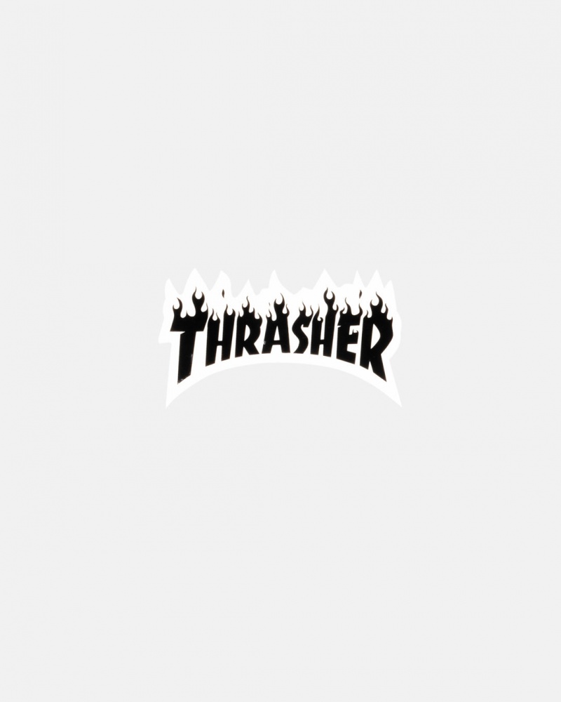Stickers Thrasher Magazine Flame Die Cut Sticker Negros | XZK-968130
