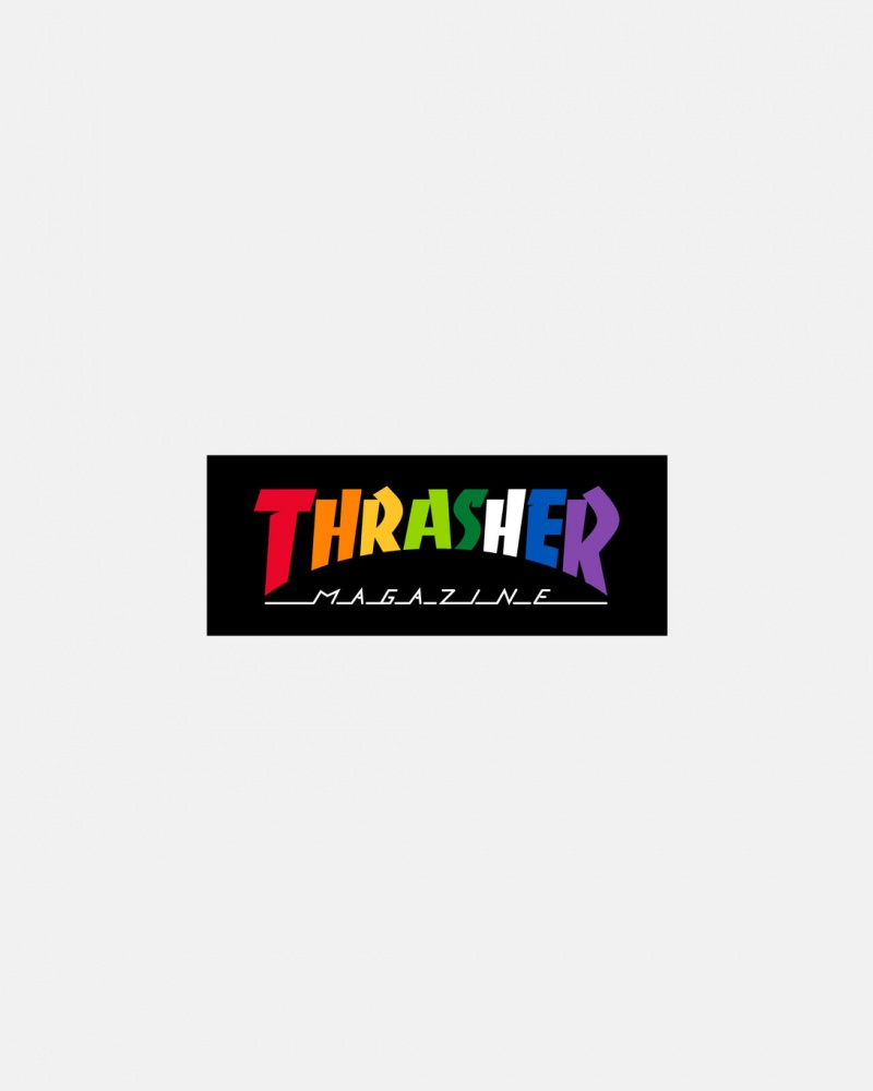Stickers Thrasher Magazine Rainbow Sticker (25 Pack) Negros | MXB-857619