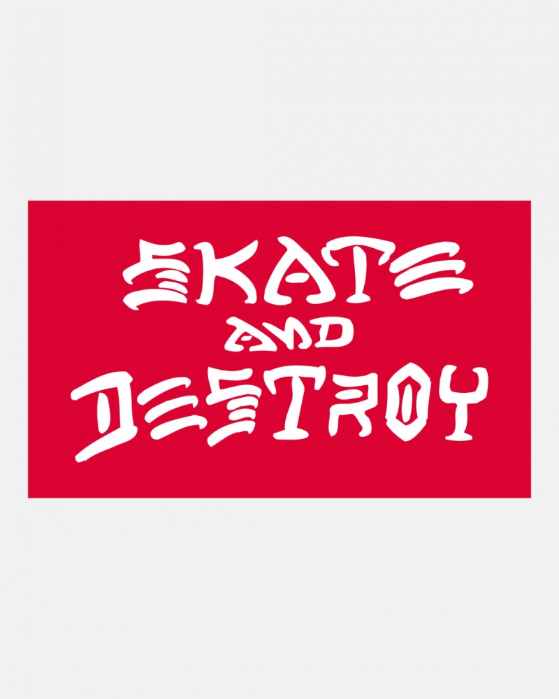 Stickers Thrasher Magazine Skate and Destroy Sticker Rojos Blancos | RTZ-061359