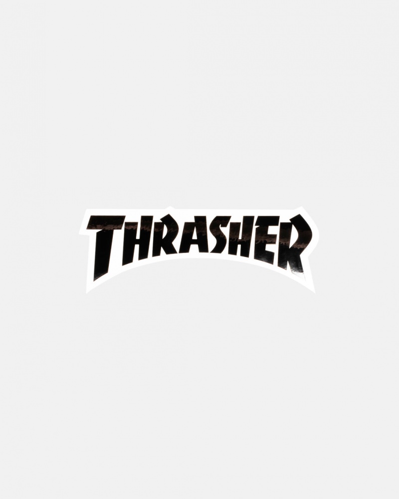 Stickers Thrasher Magazine Thrasher Die Cut Sticker Negros | OVH-820163