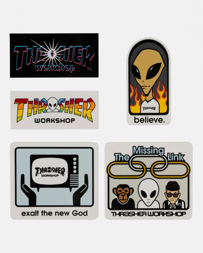 Stickers Thrasher Magazine Thrasher x Alien Workshop Sticker (5 Pack) Multi | LAQ-278601