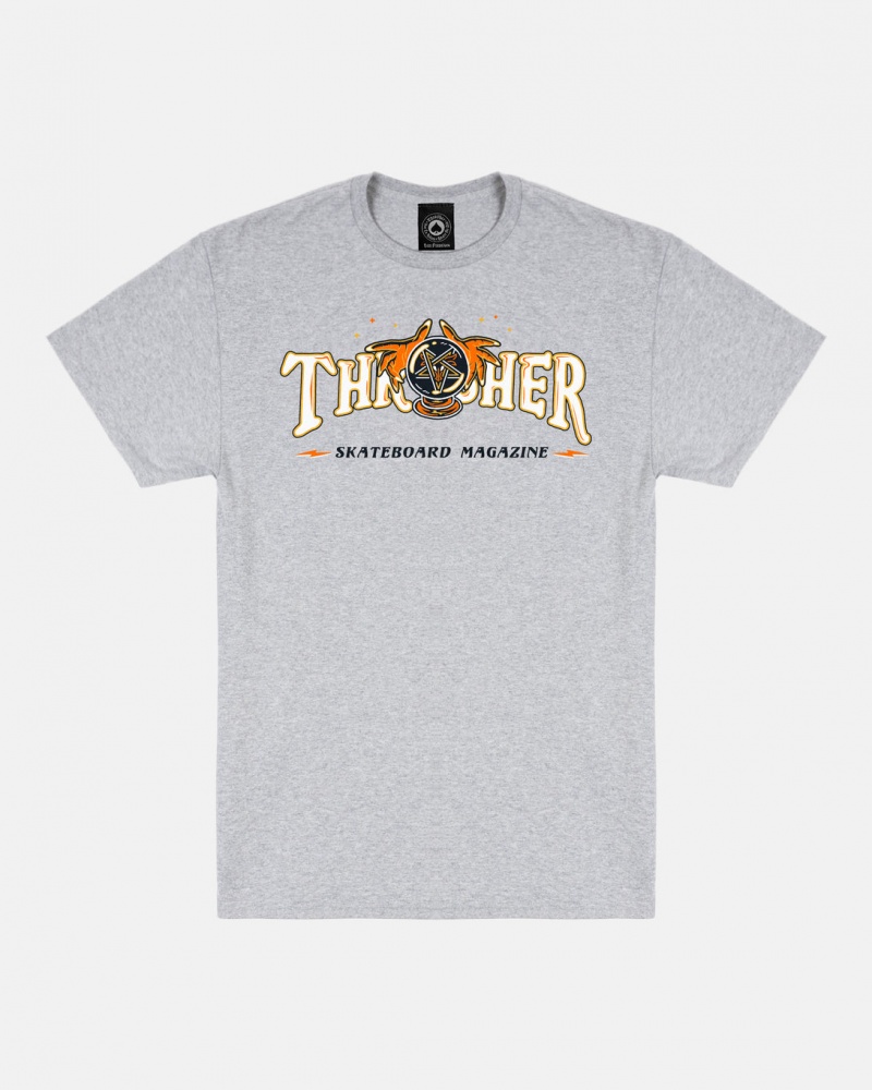 T-Shirts Thrasher Magazine Fortune T-Shirt Ash Gray | WVP-751438