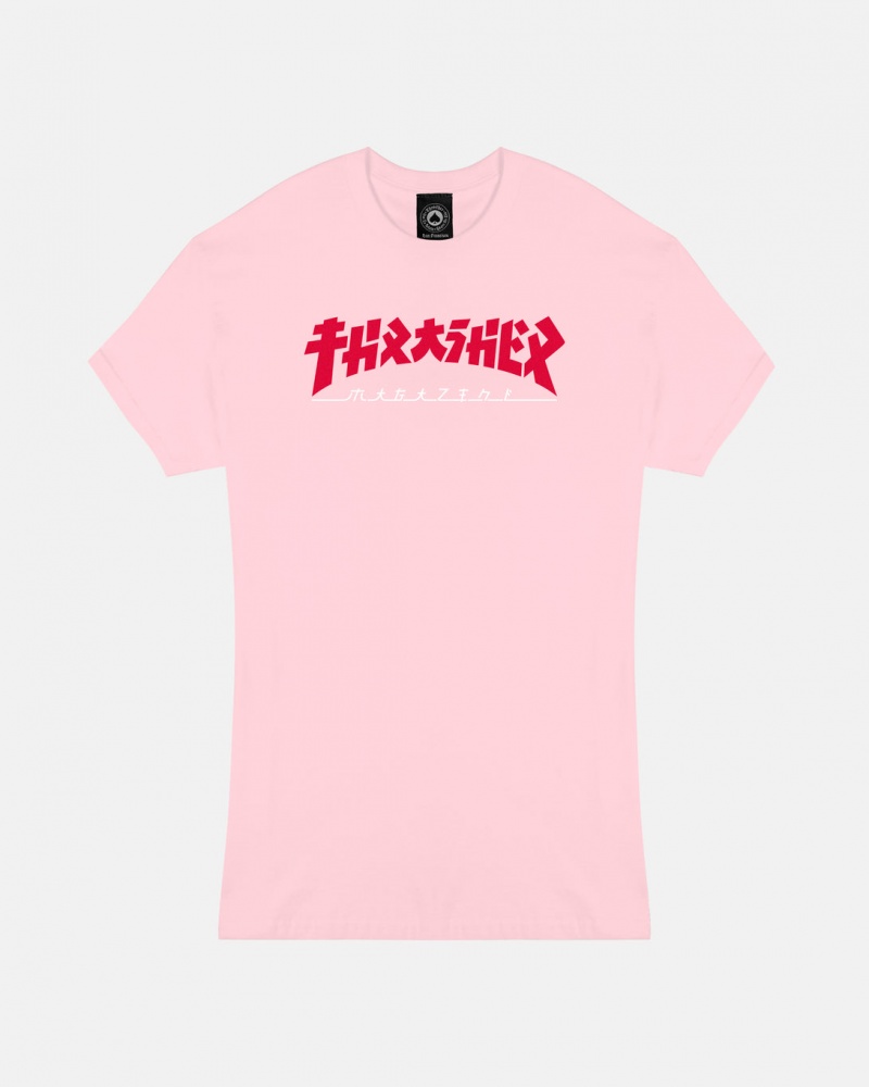 T-Shirts Thrasher Magazine Godzilla T-Shirt Rosas Claro | IQC-639081