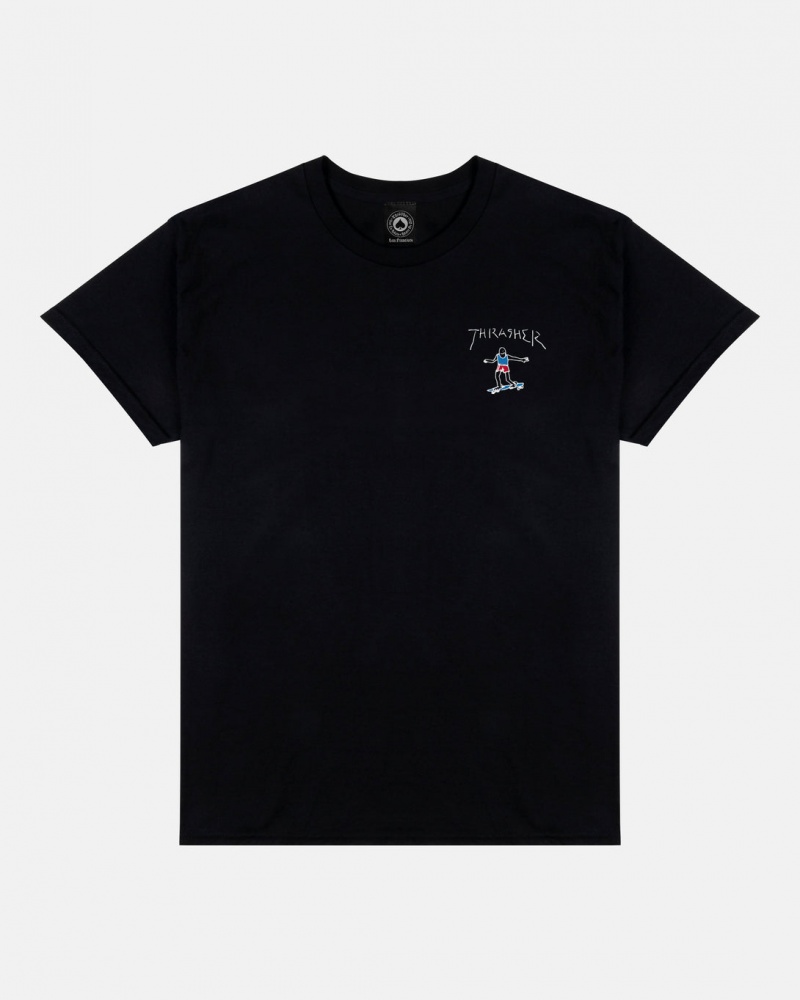 T-Shirts Thrasher Magazine Little Gonz T-Shirt Negros | WMV-259681