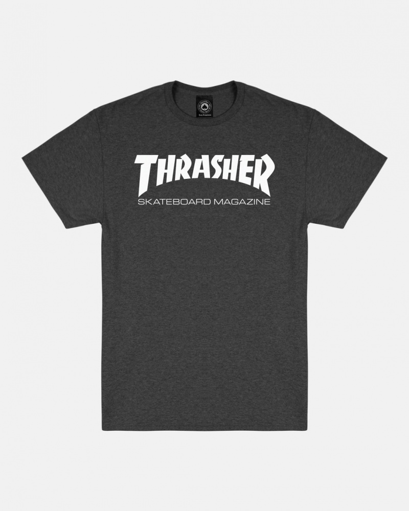 T-Shirts Thrasher Magazine Skate Mag T-shirt Azules | VYO-934506