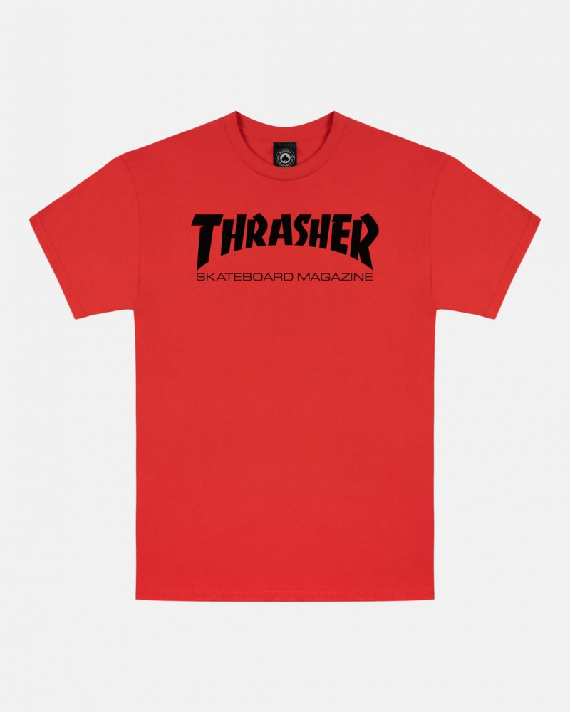 T-Shirts Thrasher Magazine Skate Mag Youth T-Shirt Rojos | KTD-589210